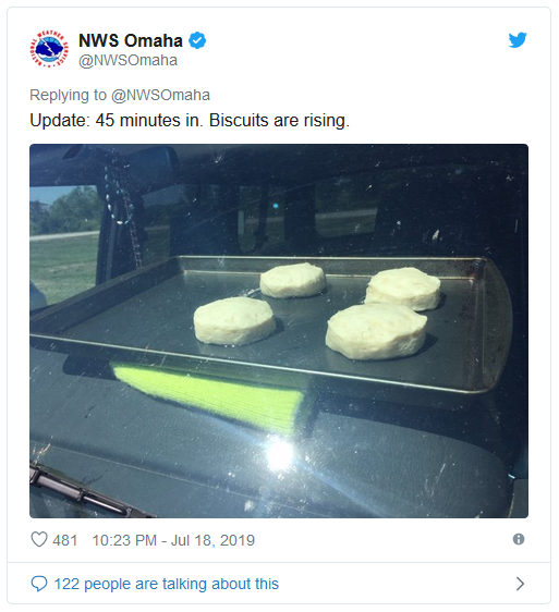 Biscuits start baking in hot car during heat wave